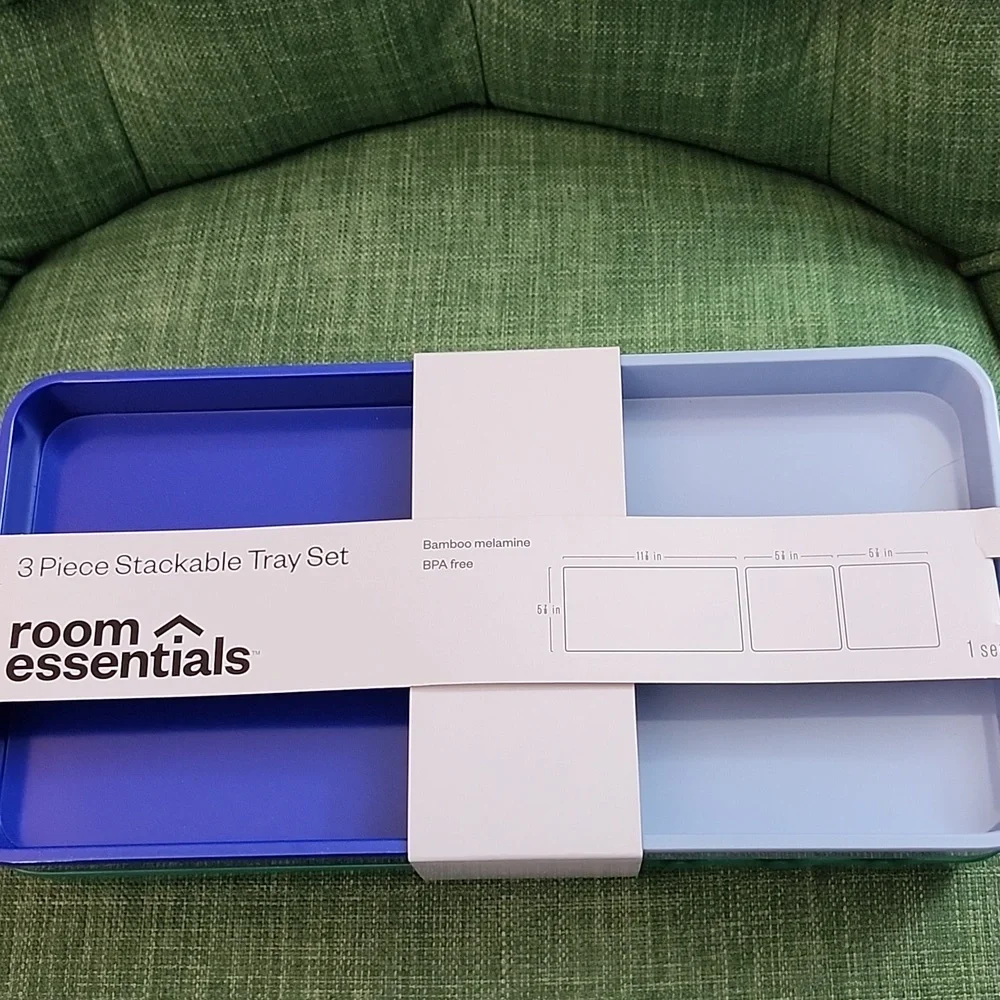 Room Essentials Stackable Tray Set - Picture 2 of 4